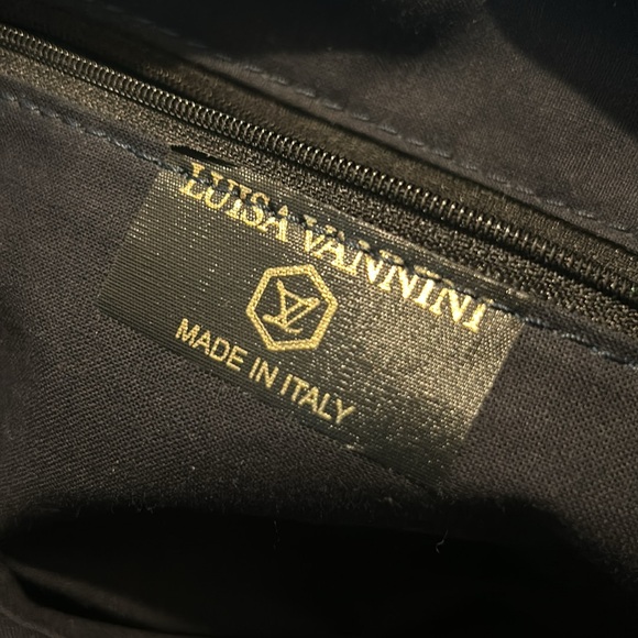 Luisa Vannini Italian Blue Studded Purse. Crossbody/Shoulder - Picture 10 of 10